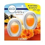 Febreze Small Spaces Air Freshener, Odor-Fighting, Plug In Alternative, Air Fresheners for Home and Bathroom and Kitchen, Closet Air Fresheners, Hawaiian Aloha Scent, 2 Count