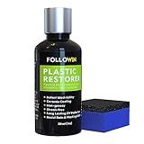 FOLLOWIN Plastic Restorer for Cars - Black Trim Restorer & Ceramic Coating, Resists Water, UV Rays, Dirt, Not a Dressing, Hydrophobic Protection, Highly Concentrated Formula,30ml