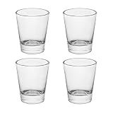BTGLLAS Heavy Base Shot Glasses, 1.5 oz Sets of Clear Shot Glass (4 Pack), Measuring Cup for Espresso, Liquid, and Wine - Heavy Glass (Glass, 4Pack)
