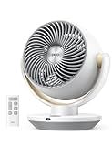 DREO Fan for Bedroom, Desk Air Circulator Fans with Remote, 11 Inch Table Fan for Whole Room, 65ft Powerful Airflow, 120° Vertical Manual and 90° Oscillating, 4 Speeds, 8H Timer, 25dB Quiet, Home