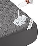 BEDLORE Waterproof Mattress Protector, King Size Mattress Pad with Deep Pocket 6"-18" Depth, Soft Noiseless Dirt-Proof Bed Mattress Cover Washable for Home, Bedroom, Hotel (Gray)