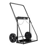 VEVOR Dual Welding Cylinder Cart, Oxygen Acetylene Tank Cart with 440LBS Static Weight Capacity, 10-Inch Solid Wheels and Tank Storage Safety Chains, Suitable for Double 12.5-Inch Dia. Gas Cylinders