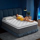 Queen Mattress, 12" Medium Firm Hybrid Mattresses, Mattress Queen Size in a Box with Individual Pocket Springs for Motion Isolation &Pressure Relief,CertiPUR-US &OEKO-TEX Certified,365 Nights Trial
