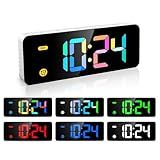 HODIK Alarm Clock for Kids -Digital Clock with 7 Color, 4 Dimmable Backlight & 3 Adjustable Volumes, 12/24 Hour, Snooze, Small Clocks for Classroom Bedroom