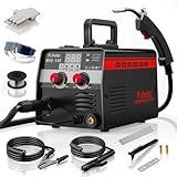 Futelo 145A MIG Welder, 3 in 1 Flux Core/Lift TIG/Stick Welding Machine 110V IGBT Inverter Gasless Welder with Synergy Control for Metal Repair & DIY Projects