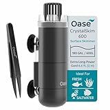 OASE CrystalSkim 600 Surface Skimmer for Freshwater and Marine Aquariums – Compact Internal Filter for Film Oil and Debris Removal, Quiet, Adjustable Flow, Shrimp-Safe, for Tanks up to 160 Gal / 600 L