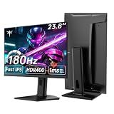 KTC 24 inch Gaming Monitor QHD 180Hz, Fast IPS 1440p Computer Monitor, Up to 185Hz, 1ms, G-Sync/FreeSync, HDR400, Height Adjustable, 2 x HDMI, 1 x DP H24T7