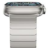 NewWays Link Bracelet for Apple Watch Ultra 3 2 Band 49mm Series11 10 46mm, iWatch Ultra SE Stainless Steel Link Bands, Titanium