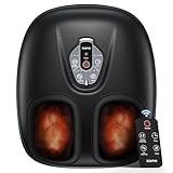 RENPHO Foot Massager Machine with Heat [2026 Upgraded], Birthday Gifts for Women Men Mom Dad, FSA Eligible HSA Shiatsu Foot Massager for Plantar Fasciitis, Cordless Control, Self Care Gifts, Black