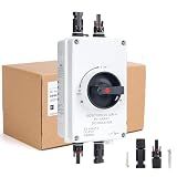IGOYE 32 Amp DC1200V Solar Disconnect Switch Isolator Switch with IP66 Waterproof Enclosure PV Panel Disconnect On-Off for Solar Systems