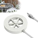 Bird Bath Heater-50W Circle De-Icer with Hollow Snowflake Design,Faster Ice Melting，Heated Birdbaths & Animal Water Bowls,Cast Aluminum,6 FT Cord