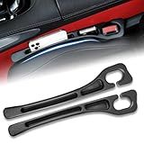 WJCGX Car Seat Gap Filler 2 Pack, Built-in Storage Slot & Seat Belt Pass-Through Design, No-Readjust Gap Blocker Organizer for SUV Truck Sedan, Universal Fit Car Interior Accessories