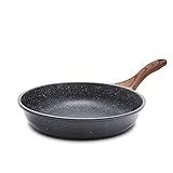 SENSARTE Nonstick Frying Pan Skillet, Swiss Granite Coating Omelette Pan, Healthy Stone Cookware Chef's Pan, PFOA Free (8/9.5/10/11/12.5 Inch) (11 Inch)