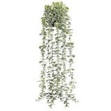 Der Rose 24" Fake Hanging Eucalyptus Plant for Bathroom Wall Art Decor