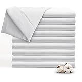 RUVANTI 10 Pack Birdseye Flat-Fold Cloth Diapers for Babies, 100% Cotton Extra Large Reusable Diapers, Baby Burp Cloths