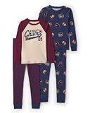 Carter's Boy 4-Piece Tight Fit Cotton Pajama Set, Sports Champ, 7