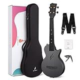 Enya Nova U Concert Ukulele 23” Carbon Fiber – Waterproof Travel Ukulele for Beginners & Adult, Lightweight Durable Body with Beginner Kit (Case, Strap, Capo, Strings)