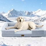 COZY KISS Orthopedic Dog Cooling Bed Washable for Extra Large Dogs, XL