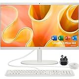 HP 22" FHD All-in-One Desktop Computer - Latest 13th Gen Intel Quad-Core - Office 365 for The Web - 8GB DDR5 RAM - 128GB UFS Storage - Wireless Earbuds - Keyboard and Mouse