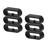 6-Pack Fastener Rings Compatible with Garmin Vivoactive 6 5 3/Forerunner 645 245 45 55 165/Venu Sq Sq2/Vivomove/Fenix 7S 6S 5S Band Keeper, Silicone Replacement Watch Band Loop/Holder/Clips