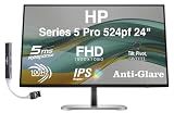 HP Series 5 Pro 524pf 24" FHD IPS Monitor Adjustable Height, Swivel, Pivot