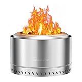 Smokeless Fire Pit, Portable Firepit Outdoor, 27 Inch Stainless Steel
