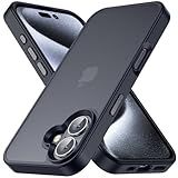 Yriklso for iPhone 16 Case, Shockproof for iPhone 16 Phone Case, Military Grade Drop Protection, Protective Hard Back Slim Cover, Black