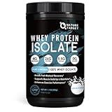 NATURE TARGET Whey Protein Powder, Unflavored Protein Powder, Whey Protein Isolate for Muscle Growth & Recovery, 26G Protein, Gluten Free & No Sugars, 16 Servings, 1.10 Pound (500 G)