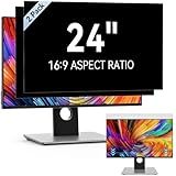 [2-Pack] 24 Inch Computer Privacy Screen Filter for 16:9 Widescreen Monitor, Removable Eye Protection Anti Glare Blue Light Filter Privacy Shield, Anti Spy Screen Protector Film 24 In