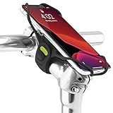 BONE Bike Tie Pro 3, Bike Cell Phone Mount for Stem, Scratch-Free Silicone Holder with Shock-Absorbing Design, Universal Cycling Phone Holder Compatible with Most Smartphones (Black - Stem)