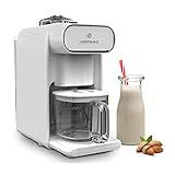 ChefWave Milkmade Non-Dairy Milk Maker – 6-in-1 Plant-Based Milk Machine for Almond, Oat, Soy, Cashew, Coconut & Macadamia – No Soaking, Auto-Clean, Delay Start, Glass Pitcher – White