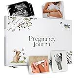 Woodland Pregnancy Journal – Weekly Pregnancy Planner & Scrapbook, Ultrasound Photo Pages, Milestone Trackers & First‑Year Keepsake Book - Pregnant Gifts For New Mom