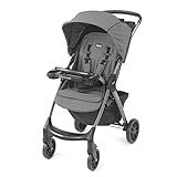 Chicco Mini Bravo Plus Lightweight Stroller for Babies and Toddlers, 3-Position Reclining Seat and UPF-Rated Canopy, Child and Parent Trays, Self-Standing Fold | Graphite/Grey