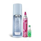 SodaStream Terra Sparkling Water Maker (Misty Blue) with CO2, DWS Bottle and Bubly Drop
