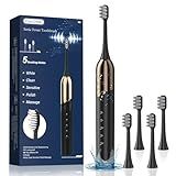Sonic Electric Toothbrush for Adults - 41,000 VPM Deep Clean with 4 Brush Heads, 5 Modes, 100-Day Battery Life, IPX7 Waterproof Rechargeable Toothbrushes Built-in Smart Timer | Perfect for Home/Travel