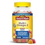 Nature Made Mens Multivitamin Gummies with Omega-3, Mens Gummy Multivitamins for Daily Nutritional Support, 150 Gummy Vitamins and Minerals, 75 Day Supply