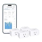 TP-Link 𝗧𝗮𝗽𝗼 Smart Plug Wi-Fi Mini, Energy Monitoring, Compatible with Alexa & Google Home & Samsung SmartThings, Timer, 15A/1800W Max, ETL Certified, 2.4G Wi-Fi Only, Tapo P115(4-Pack)