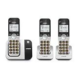 VTech DECT 6.0 Cordless Phone, 3-Handset – Interference-Free Sound, Large Backlit Display, Big Buttons, Caller ID | VG231-3