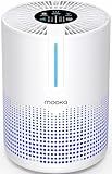Air Purifiers for Bedroom Home 430 Sq.Ft, MOOKA H13 HEPA Filter Small Portable Air Purifier with USB Cable Fragrance Sponge for Smokers Pollen Pets Dust Odors, Desktop Air Cleaner for Car RV, M01