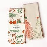 TFLC 100% Cotton Merry Christmas Kitchen Towels, Set of 2, 18x28"