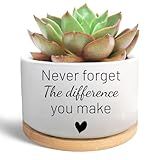 WSLCHOVE Funny Succulent Plant Pot, Thank You Gifts for Coworker Teacher, Cactus Flower Planter, Going Away Goodbye Appreciation Gifts for Women Men Friend Boss Manager (Plants Not Included)