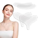 Silicone Neck Wrinkle Patches,Reusable Chest Anti Wrinkle Pads for Women,2P
