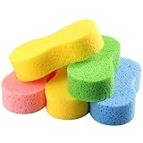 Temede 5-Pack Car Wash Sponges, 9.1" x 4.3" x 2.4" Large Sponges, Extra Thick Foam Kit for All-Purpose Cleaning, Ideal Washing Sponges for Kitchen, Bathroom, Household