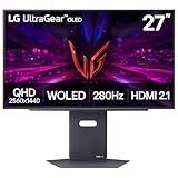 LG 27GX700A-B 27-inch Ultragear QHD (2560 x 1440) OLED Gaming Monitor, 280Hz, 0.03ms, NVIDIA G-Sync, AMD FreeSync Premium Pro, VESA DisplayHDR TrueBlack500, with up to DCI-P3 99.5%, HDMI 2.1, Black