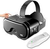 VR Headset for Phone with Controller,Adjustable 3D Glasses Compatible 5~7 inch,Anti-Blue Eyes Protected HD Lenses,for Mobile Games & Movies