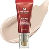 MISSHA M Perfect Cover BB Cream No.21 Light Beige - Light with Cool Undertone SPF 42 PA +++1.69 Fl Oz - Tinted Moisturizer for face with SPF