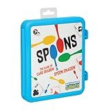 PlayMonster Spoons in a Case, Card Games for Kids - Spoons Game, Fun Family Games for Kids and Adults, Game Night, Travel Games, 3-6 Players, Ages 7+