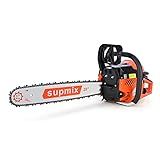 SUPMIXTOOLS 62cc Gas Chainsaw 20 Inch Gas Powered Chainsaws 2-Cycle Petrol Handheld Gasoline Chain Saw Power Saws for Cutting Wood Tree Trimming