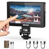 NEEWER 5.5" Camera Field Monitor, 2000nit HD 1920x1080 IPS Touch Screen, 4K HDMI Loop in/Out with 3D LUT Peak Focus DSLR Video Assist HDR Waveform, 5200mAh F750 Battery, DC7-24V/Type C 5V In, F500 PRO