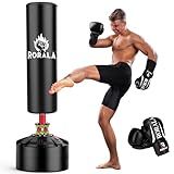 RORALA Punching Bag with Stand 70"-203lbs, Freestanding Heavy Boxing Bag Including 12OZ Boxing Gloves for Adult Youth, Kids Gift Selection